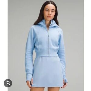 Lululemon scuba full zip crop hoodie Sinatra blue 6